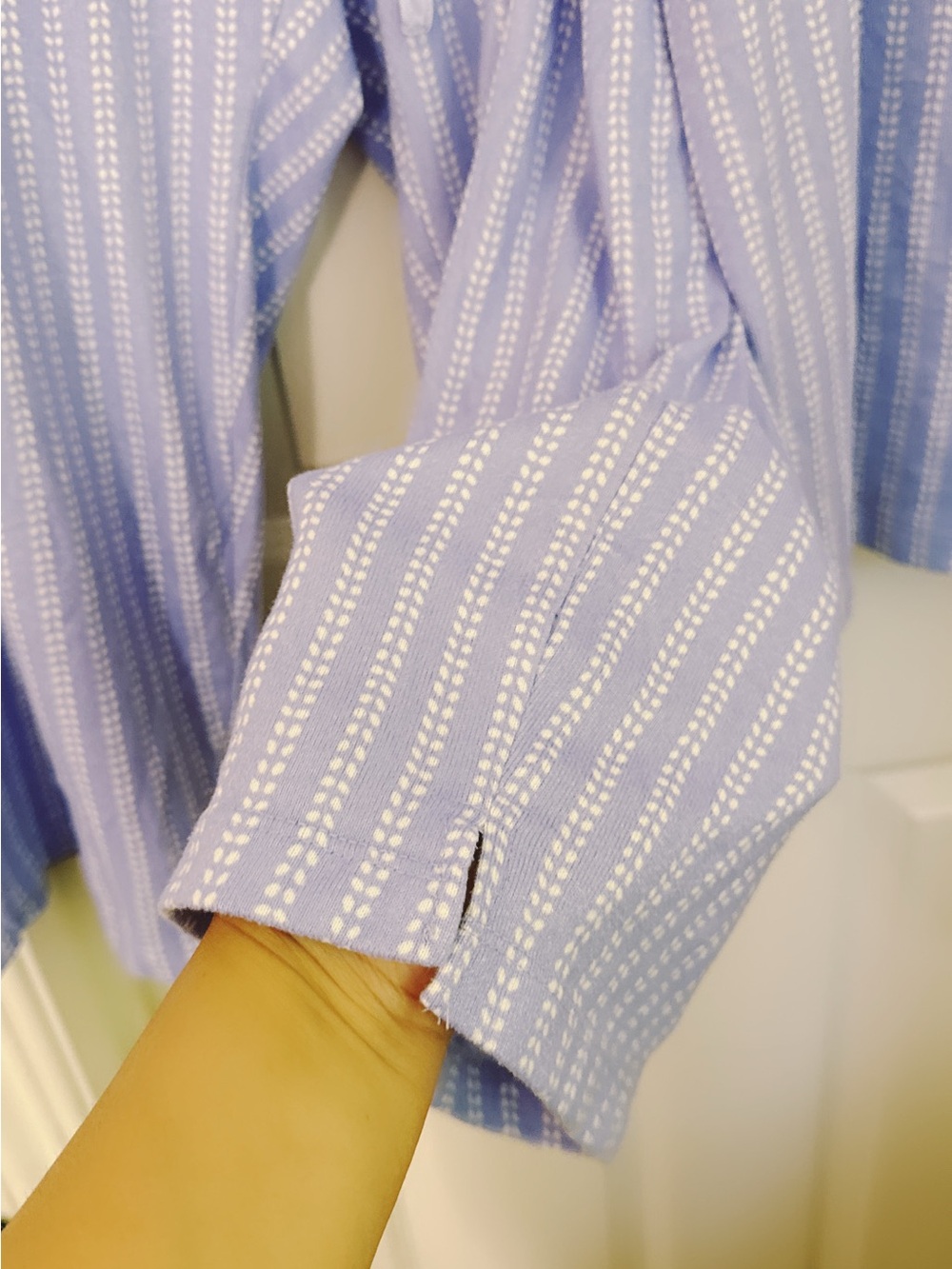 croft & barrow Light Blue & White Striped Short-Sleeve Pajama Set - Picture 4 of 5